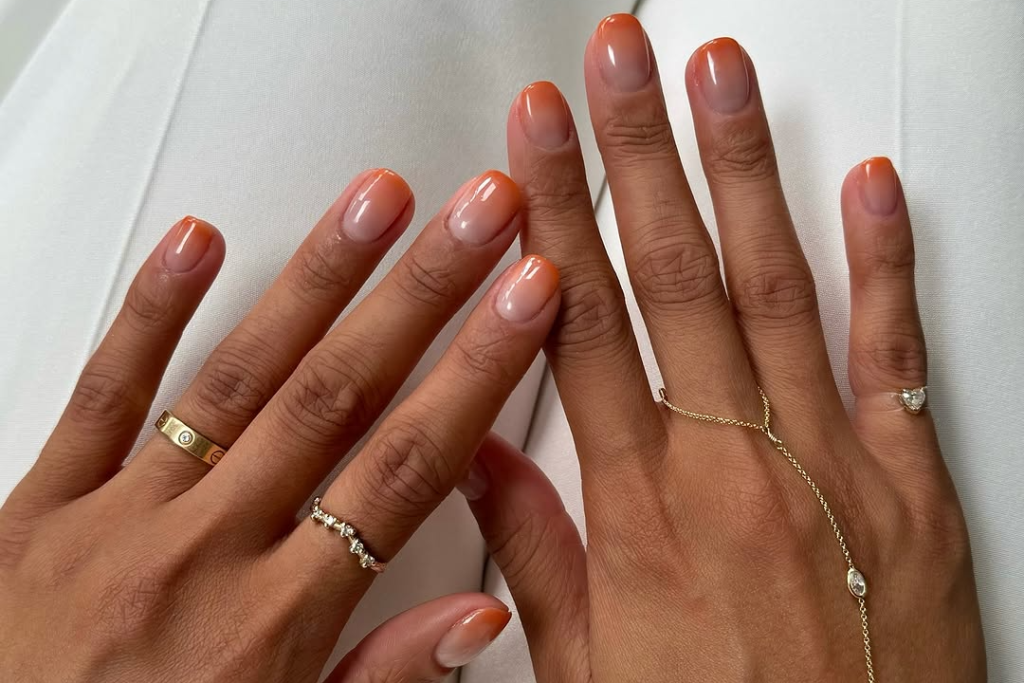 17 Short Nail Art Ideas for August, From Aperol Orange to Chrome Accents