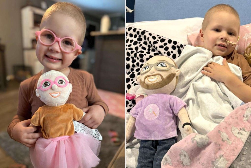 3-Year-Old with Leukemia Gets a 'Daddy Doll' to Comfort Her at Treatment (Exclusive)