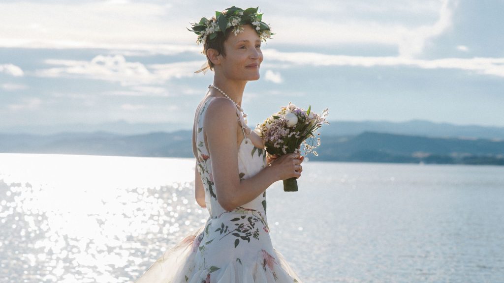 Actor Vicky Krieps’s Rose-Covered Vivienne Westwood Wedding Gown Was a Tribute to Her Late Grandmother