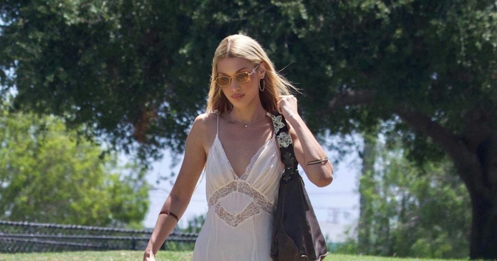 Bella Hadid Does Boho Summer in $150 Lace Dress & Cowboy Boots