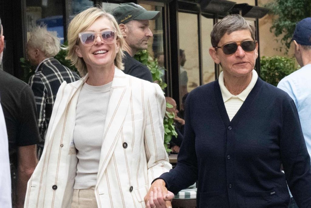 Ellen DeGeneres and Portia de Rossi Unveil New Looks in London