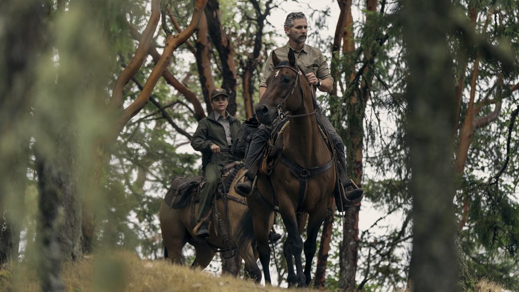 (L to R) Lily Santiago as Naya Vasquez, Eric Bana as Kyle Turner in episode 101 of Untamed.