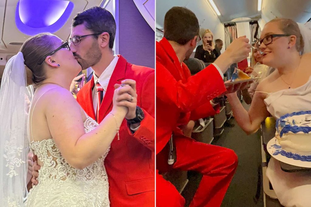 Flight Passengers Watch Couple Exchange Vows at 35,000 Feet