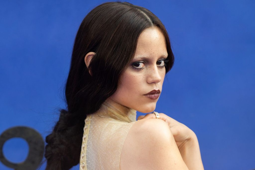 Jenna Ortega Puts a Serpentine Twist on the Naked Dress at 'Wednesday' Premiere