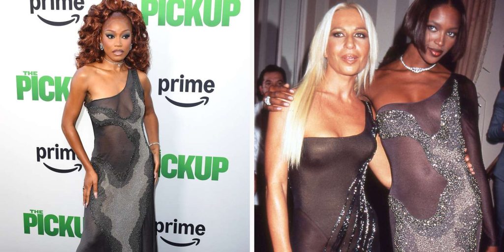 Keke Palmer Rewears Naomi Campbell's '90s Versace Naked Dress
