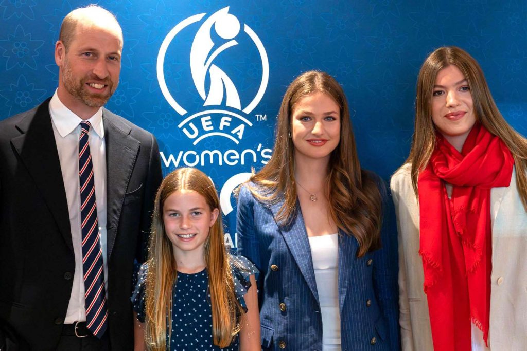 Princess Charlotte Has Rare Meeting with Spain's Princesses at Soccer Game