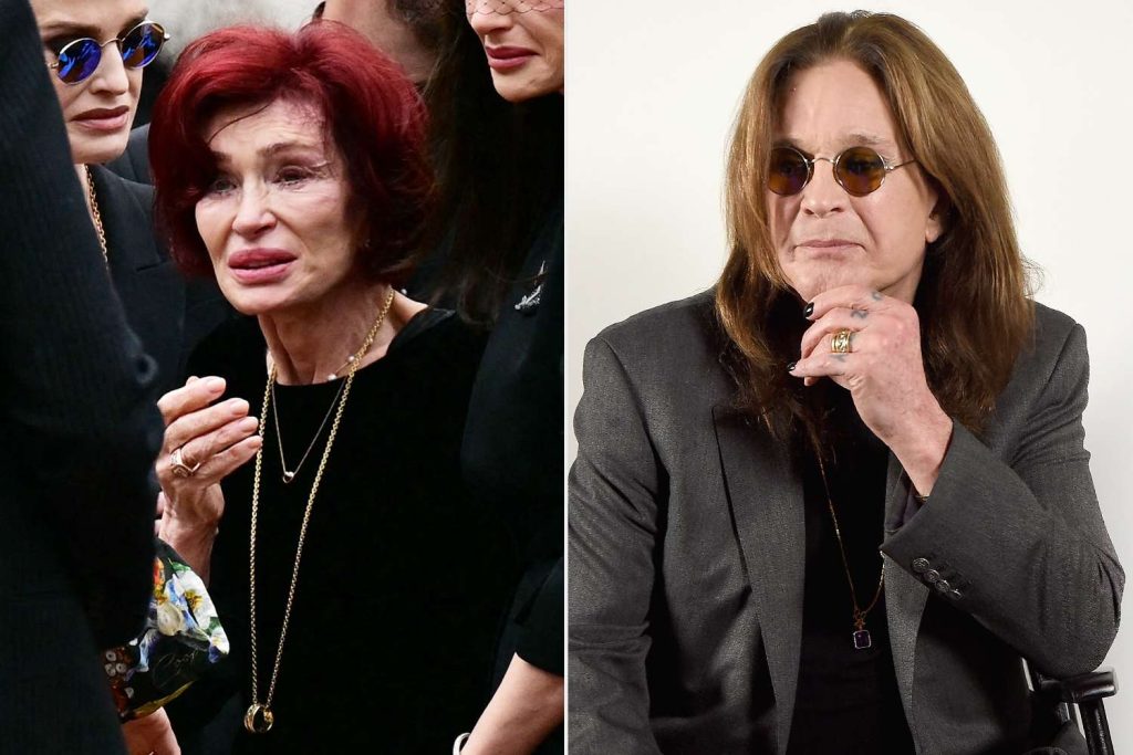 Sharon Osbourne Seemingly Wears Husband Ozzy Osbourne's Wedding Ring During Funeral Procession
