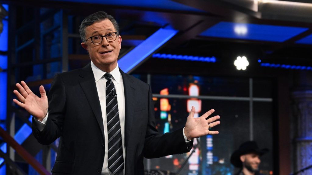 Stephen Colbert Celebrates Trump Allegedly Being in the Epstein Files