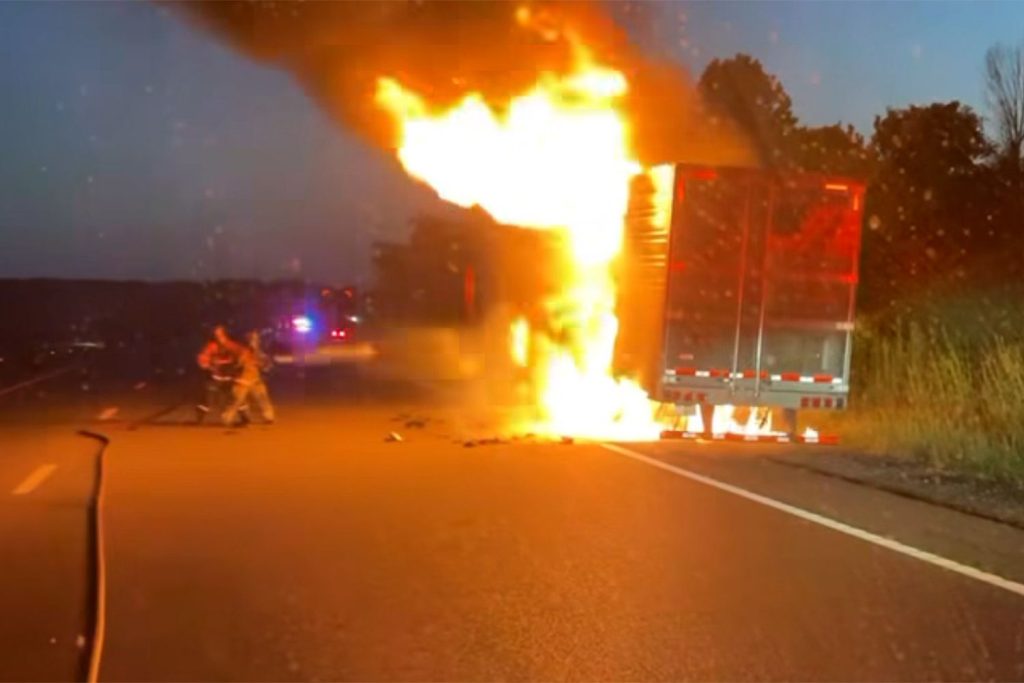 40,000 Pounds of Ribeye Steaks Sizzle After Tractor Bursts into Flames