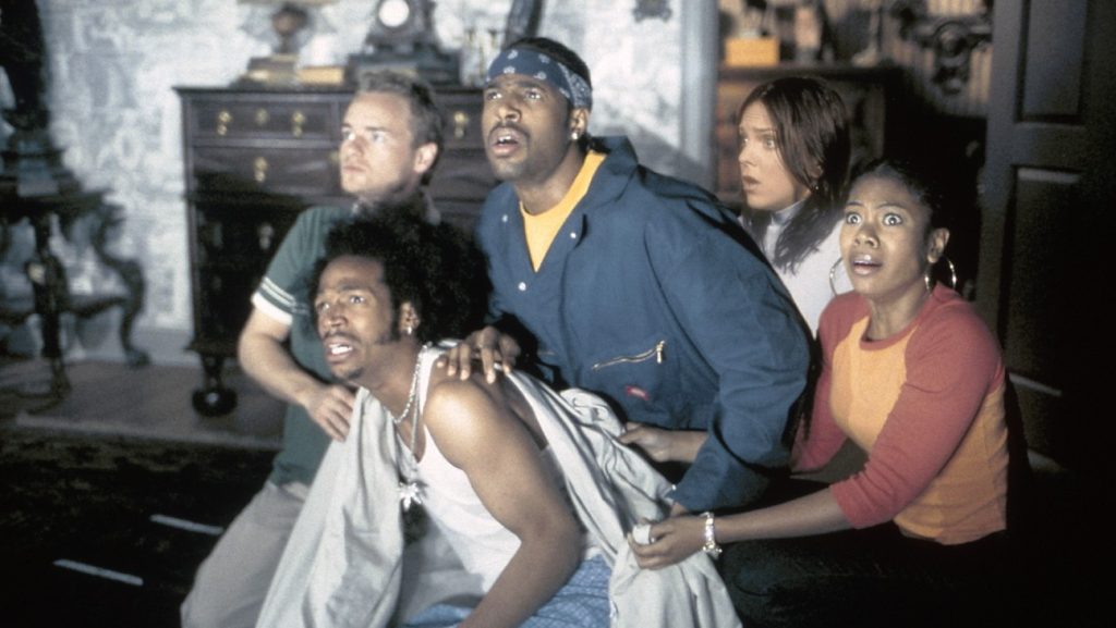 Christopher Masterson, Shawn Wayans, Anna Faris, Regina Hall and Marlon Wayans in 'Scary Movie 2.'