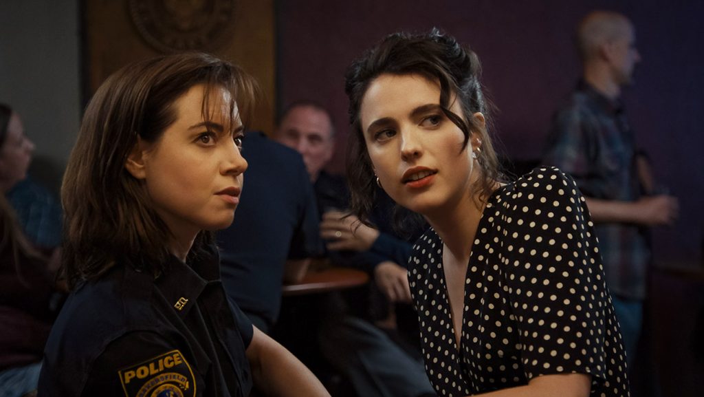 Aubrey Plaza stars as MG Falcone and Margaret Qualley as Honey O’Donahue in writer/director Ethan Coen’s Honey Don't!