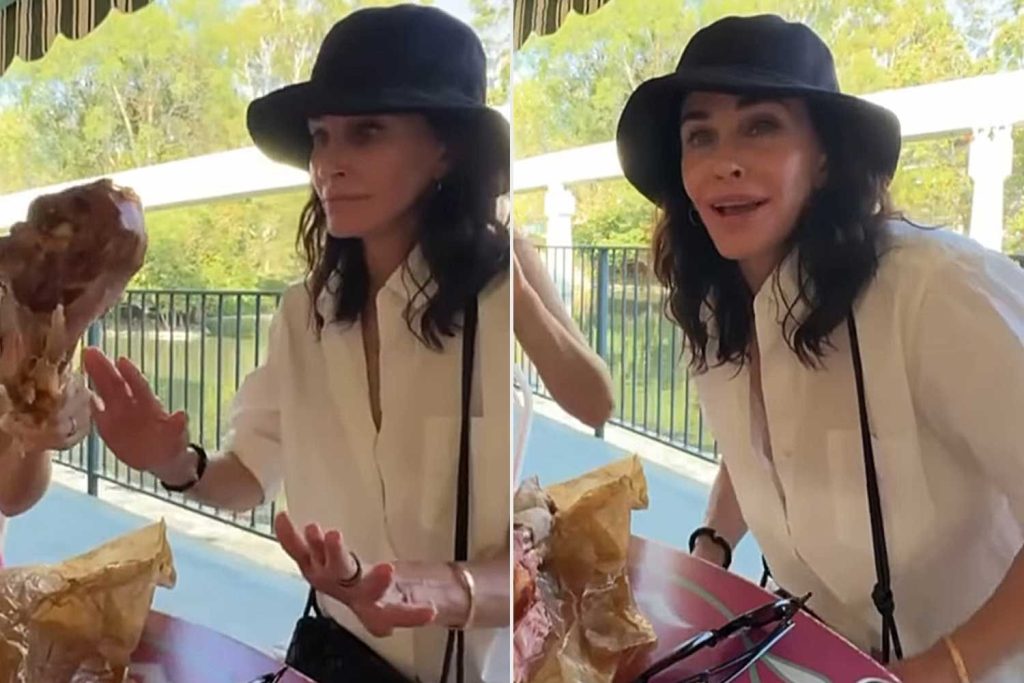 Courteney Cox Calls Disneyland Turkey Leg 'Disgusting' Before Declaring It 'Delicious'