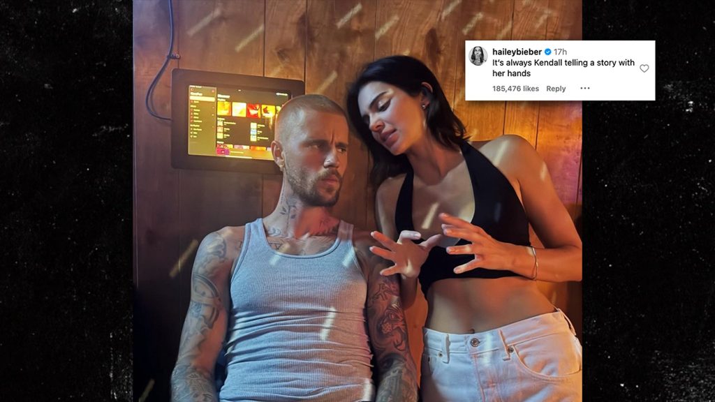 Hailey Bieber Reacts to Justin Bieber and Kendall Jenner's Viral Picture