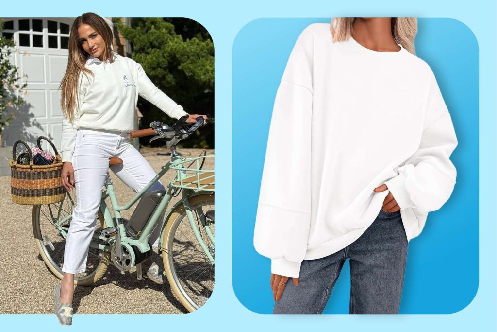 Jennifer Lopez Wore a Crewneck Sweatshirt and Blouse