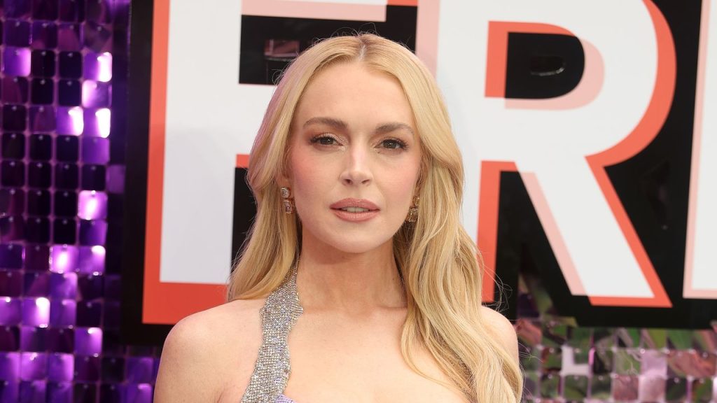 Lindsay Lohan Trades Her Pink Slip for a Lavender Gown at the ‘Freakier Friday’ Premiere