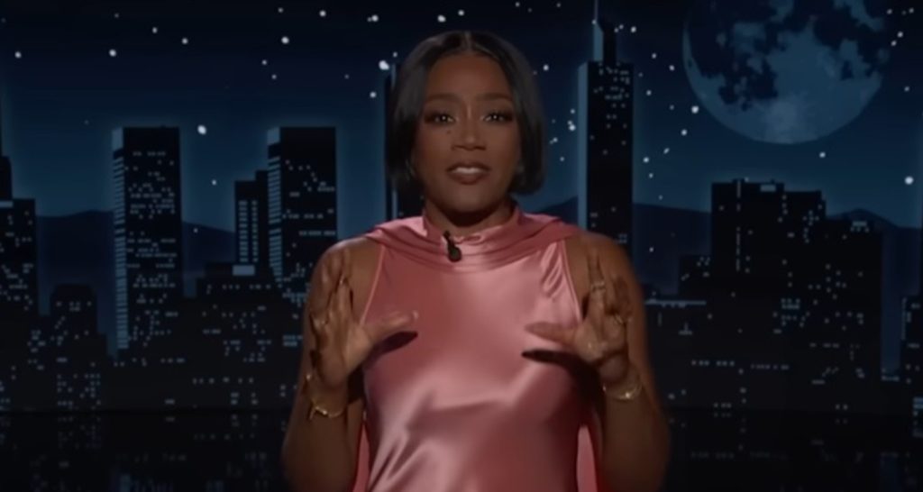 Tiffany Haddish Addresses Jason Lee Baby Speculation On ‘Jimmy Kimmel Live’ | jason lee, Tiffany Haddish | Just Jared: Celebrity News and Gossip