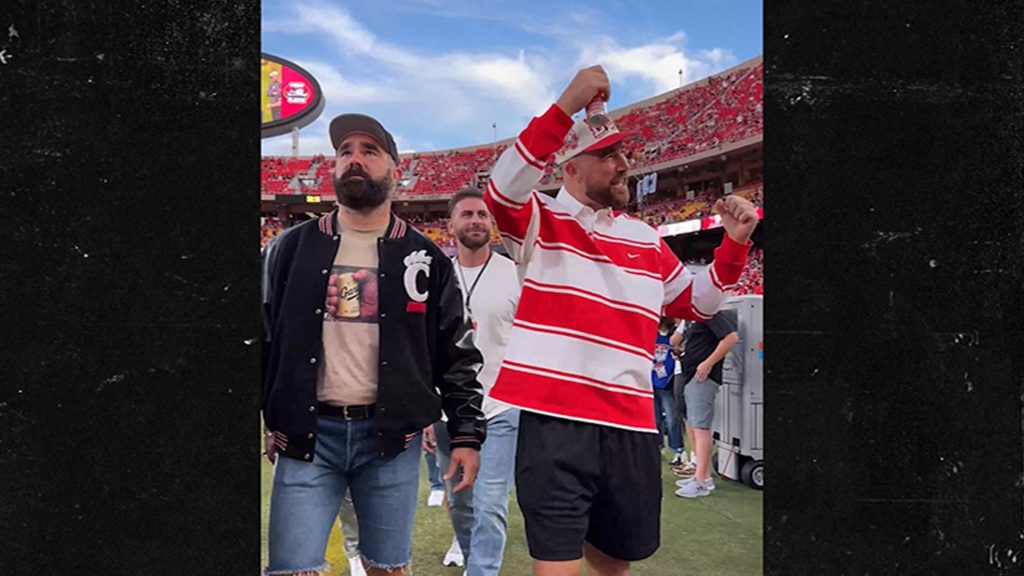 Travis Kelce & Taylor Swift Attend College Football Game After Getting Engaged