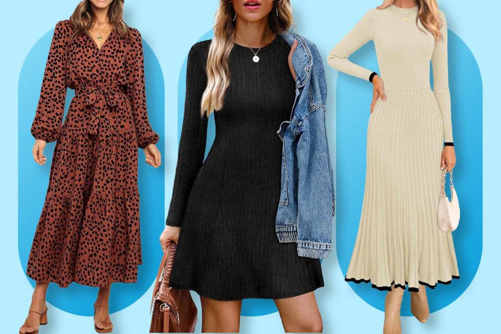 8 Pretty Long-Sleeve Fall Dresses at Amazon for Under $35