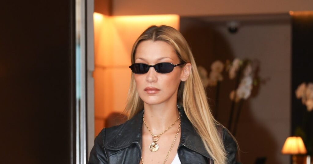 Bella Hadid’s Sheer Cardigan Is a Layering Secret Weapon