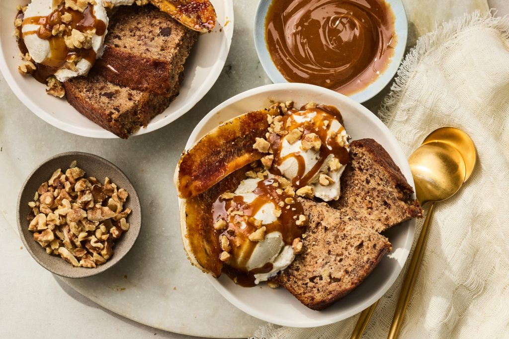 Homemade Banana Bread Sundae Recipe