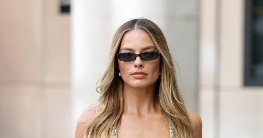 Margot Robbie Rewears Her Chanel Bell Bottom Jeans Two Years Laters
