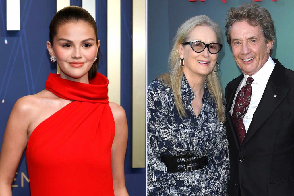 Selena Gomez Spots Martin Short Texting Meryl Streep at Emmys 2025
