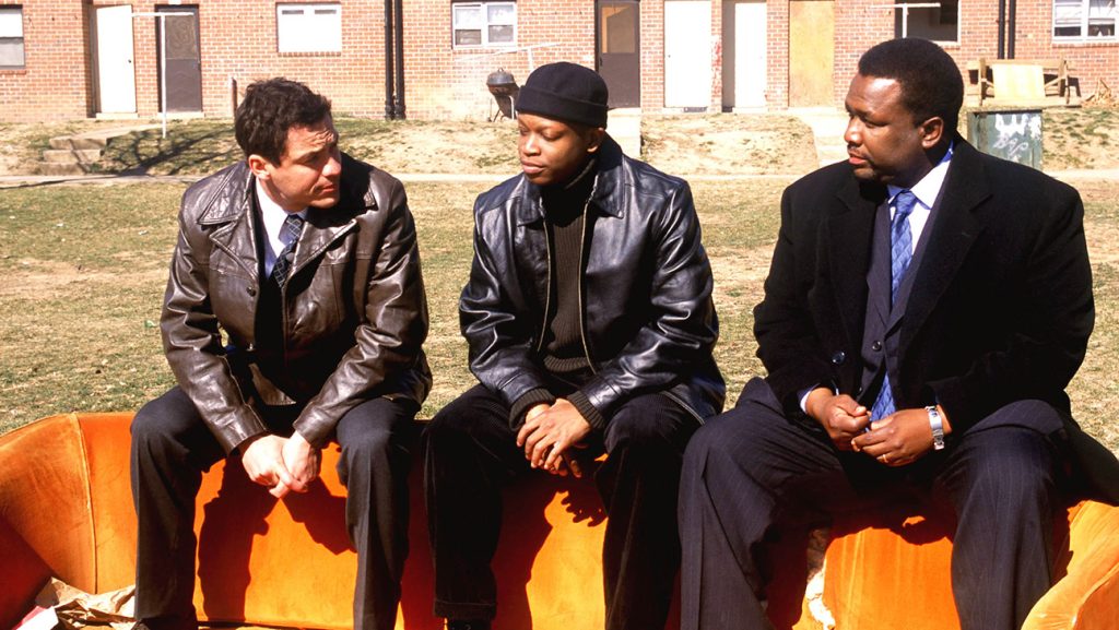 The Wire, Dominic West, Larry Gilliard Jr., Wendell Pierce, (Season 1), 2002-08.