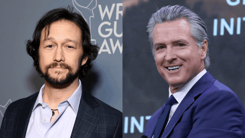 Joseph Gordon-Levitt and Gavin Newsom