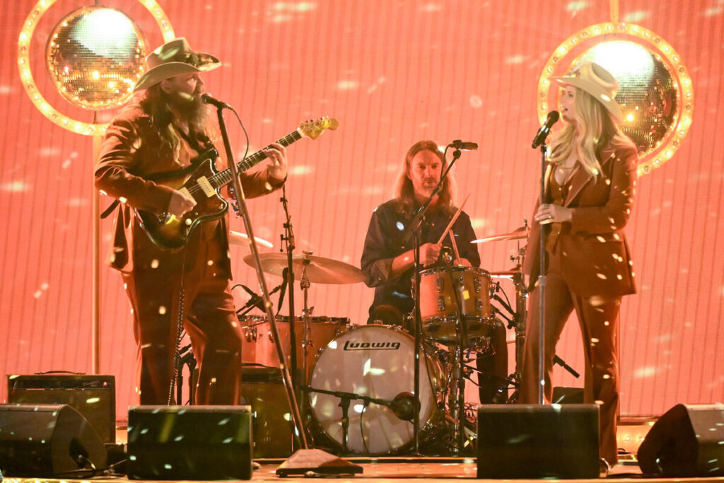 Chris Stapleton and Miranda Lambert at The 59th Annual CMA Awards held at the Bridgestone Arena on November 19, 2025 in Nashville, Tennessee.