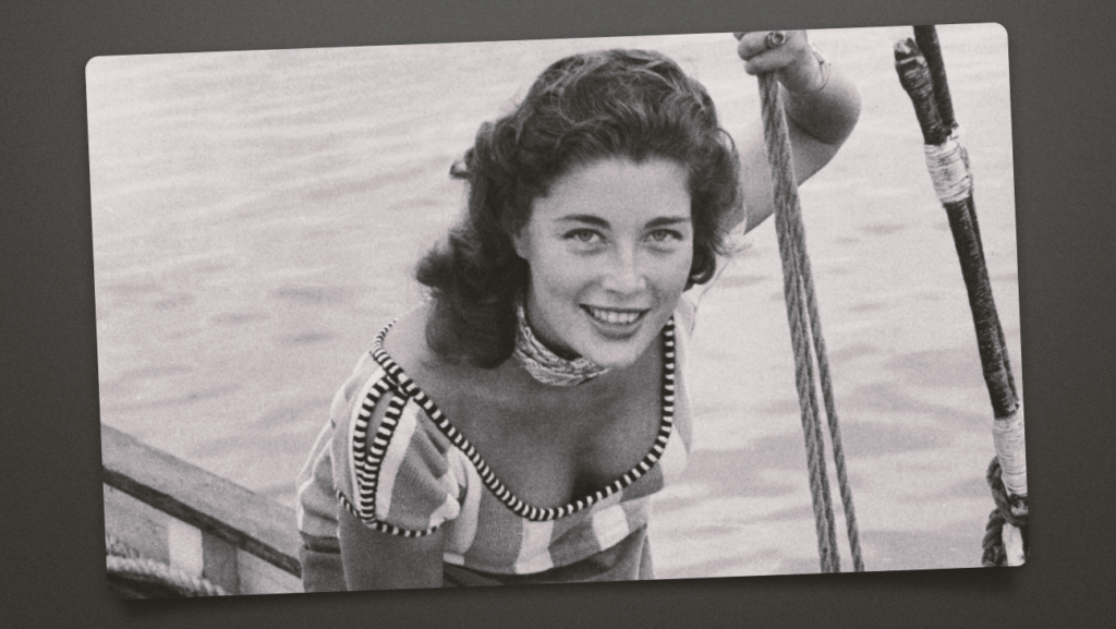 Lise Bourdin at the Cannes Film Festival in 1954.