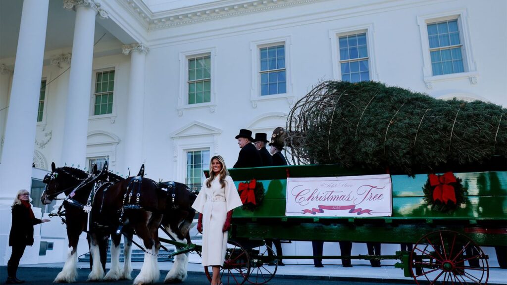 Melania Trump’s White House Christmas Decor Includes a Literal House of Cards Melania Trump’s White House Christmas Decor Includes a Literal House of Cards