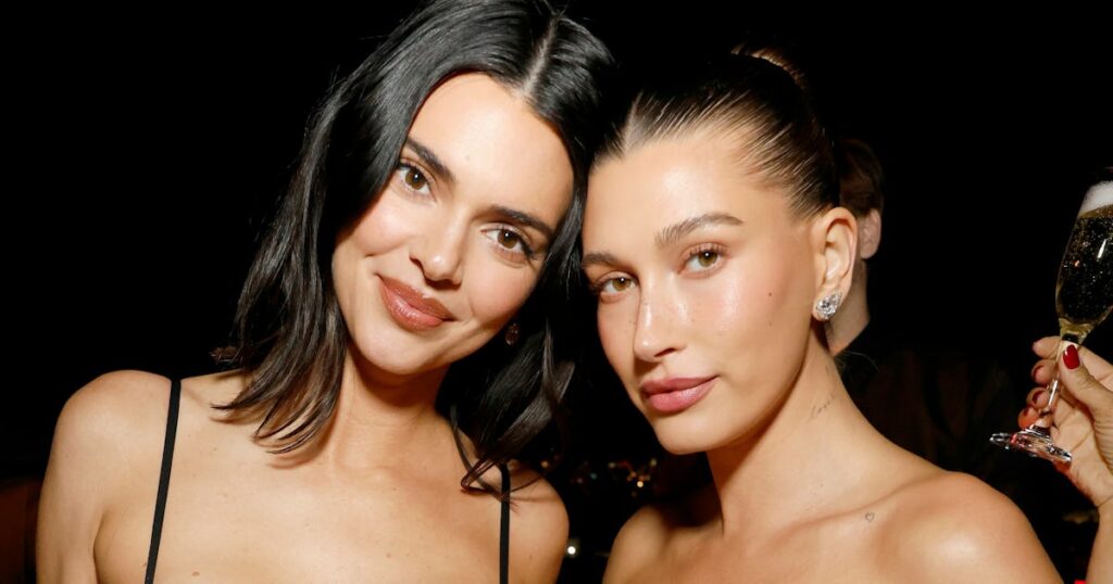 Hailey Bieber & Kendall Jenner Do Aughts Style in Fitted "Going-Out" Tops