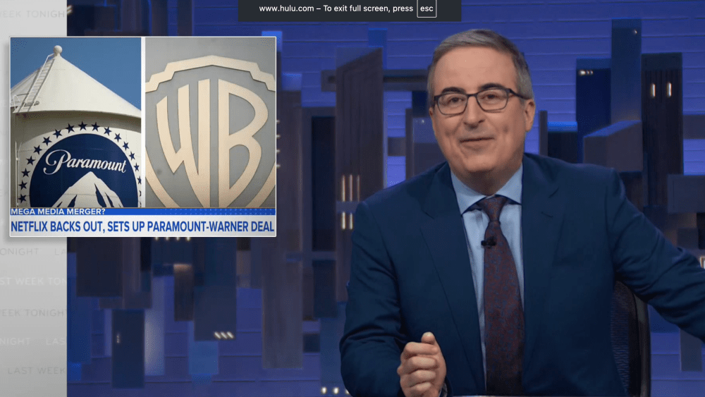 John Oliver on Paramount Buying Warner Bros. Monologue John Oliver on Paramount Buying Warner Bros. Monologue