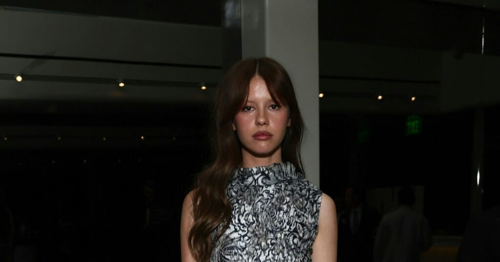 Mia Goth's Sheer Dinner Dress Endorses the Drop-Waist Renaissance