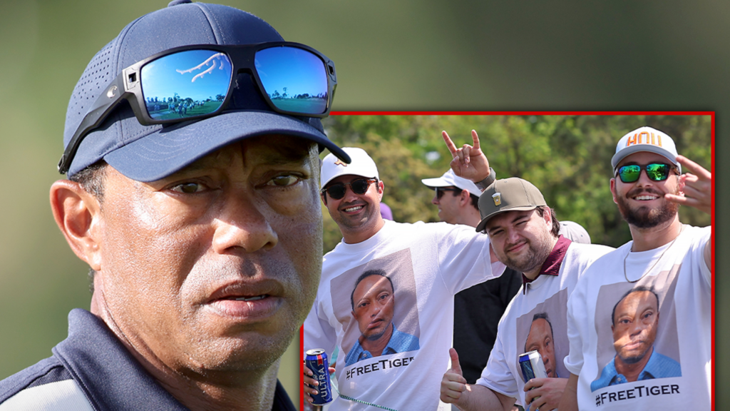 Tiger Woods Receives Major Support From Golf Fans Wearing His Mug Shot