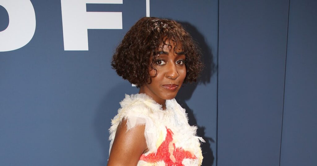 Ayo Edebiri’s Chanel Dress Is a Colorful Silk Explosion