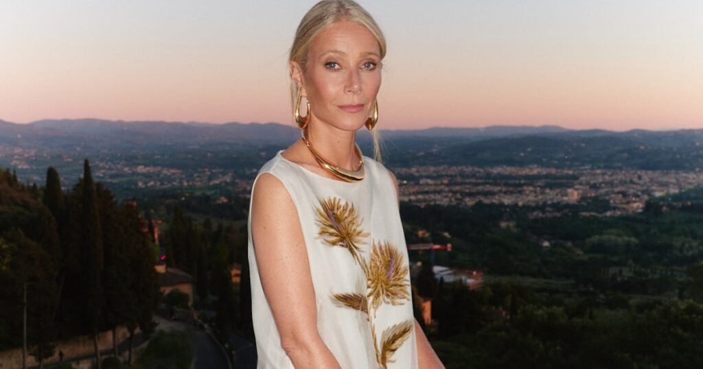 Gwyneth Paltrow's Sheer Goddess Dress Is Perfect Italian Dressing