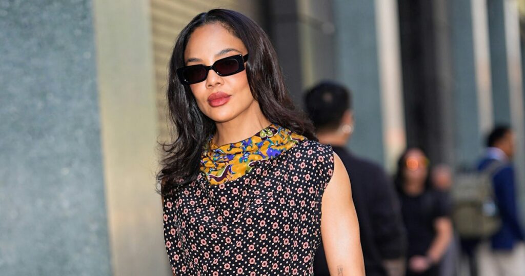 Tessa Thompson’s Summer Dress Mixes a Bouquet’s Worth of Floral Patterns