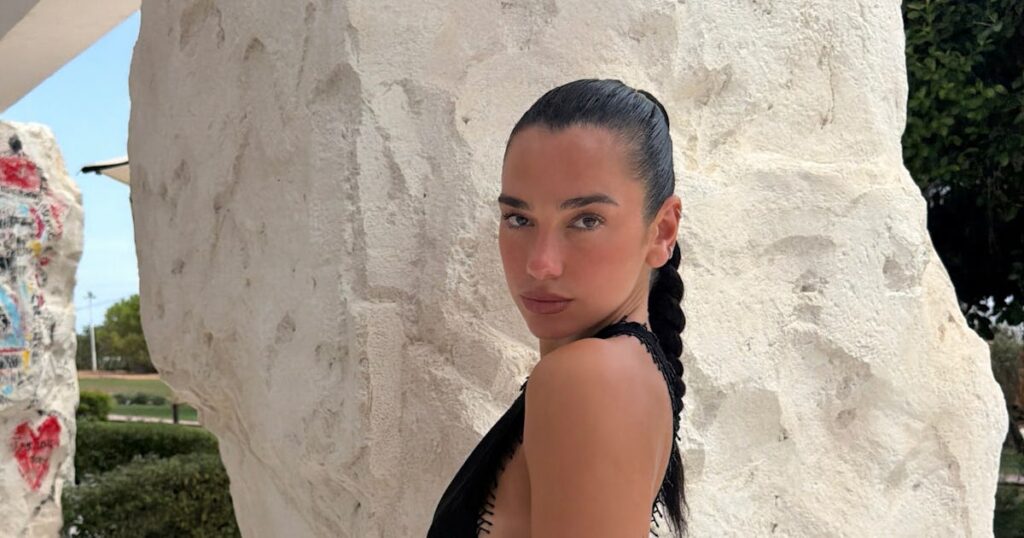 For her Birthday in Ibiza, Dua Lipa Puts a Textural Twist on the LBD For her Birthday in Ibiza, Dua Lipa Puts a Textural Twist on the LBD