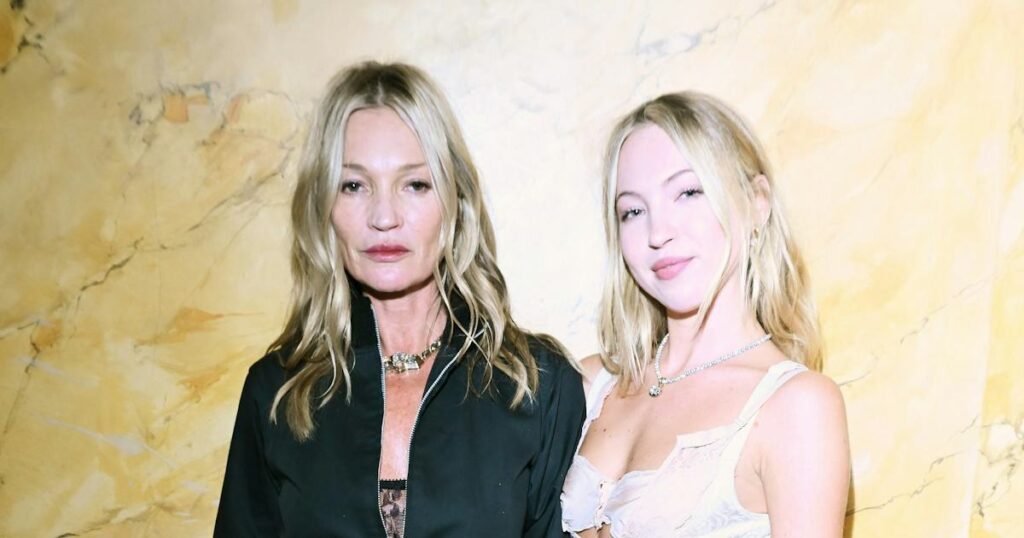 Kate Moss Opts For a Black Jumpsuit, While Daughter Lila is Pretty in a Pink Mini
