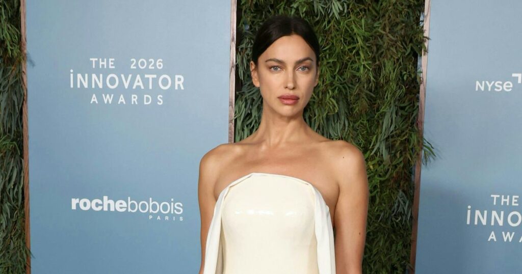 Irina Shayk’s Floating Breastplate Is Downright Angelic Irina Shayk's Floating Breastplate Is Downright Angelic