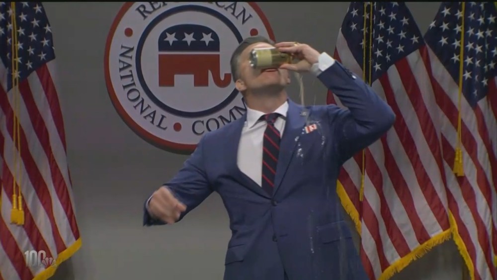 Pete Hegseth Chugs ‘Spider-Man’s New Non-Alcoholic Bitch Beer’ Pete Hegseth Chugs 'Spider-Man's New Non-Alcoholic Bitch Beer'